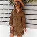 Independently Designed Loose-fitting 2026 Leopard Print Long-sleeve Casual Vacation Dress Slimming Effect_ecoleips.com