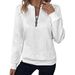 Women's Clothing Zip Up Quilted Sweatshirt Jacket Casual Long Sleeve Spring Autumn Pullover Elegant Fashion_ecoleips.com
