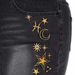 plus Size Black Gold Embroidered Denim Mini Skirt High Waist Slimming Star Moon Design Zodiac Hot Girl Y2K Bodycon Style_ecoleips.com