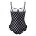 Women's Summer Romper Swimwear Sleeveless Off Shoulder Dot Print Bathing Suit Monokini Swimsuit Bikini_ecoleips.com
