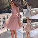 Womens Sparkly Long Sleeve High Waist Slim Fit Fashion Dress Elegant Evening Party Gown For Cocktail Banquet Formal Occasion_ecoleips.com