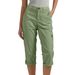 Women's Clothing New Solid Color Multi Pocket Cropped Casual Pants For Women_ecoleips.com