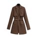 Spring And Autumn Windbreaker Women's New Top Korean Style Chic Coffee Colored Small Suit Jacket For Women Spring And Autumn High-end Suit For Women_ecoleips.com