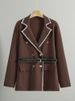 K Women's Sweater Women's New Top Loose And Versatile Collar Collar Knitted Cardigan Coat_ecoleips.com