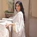 U1523 Middle East Dubai Women's Chiffon Sequin Robe With Bat Sleeves And Headscarf_ecoleips.com