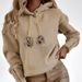 Women's Clothing Fur Ball Chain Hooded Casual Sweatshirt Ods4880_ecoleips.com