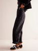 Women's Clothing New Street Fashion Non Elastic Washed Straight Wide Leg Women's Jeans_ecoleips.com