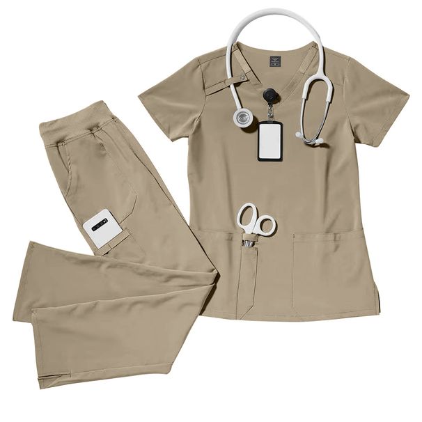 Men And Women High Quality Wash Clothes Thick SPA Beauty Salon Operating Room ICU Doctor Nurse Work Clothes Suit_ecoleips.com