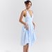 Elegant Blue Evening Gown, Sexy Halter Deep V‑Neck Design,Skinny Slimming Silhouette, Glamorous Formal Party Dress For Women_ecoleips.com