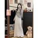 K Large Lace Floral Skirt New High Waisted And Flowing Fishtail Skirt, Fat Covering Belly And Slimming Skirt_ecoleips.com