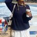 DiYun European American Casual Vacation Versatile Knitted Long-sleeve Top Sweater Women's Clothing 2025 Autumn And_ecoleips.com