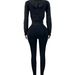 Women's Fashion Washed Zip-Up Hoodie & Yoga Pants Set – Cozy Fleece Lined Casual Sportswear Two-Piece Outfit_ecoleips.com