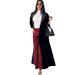 Muslim Outerwear Mid-Length Windbreaker Jacket Color Matched Fashion Casual Outerwear For Women American Style Polyester_ecoleips.com