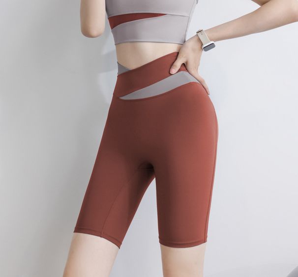 Women's Clothing Fitness Clothing Sports Vest With Chest Pad Yoga Clothing Suit High Waist Elastic Color-matching Tight Pants_ecoleips.com