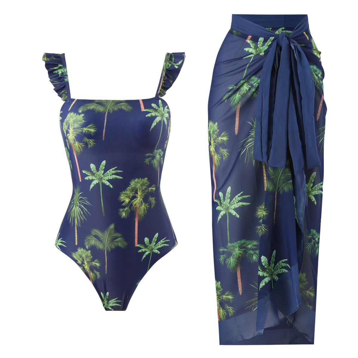 Stylish And Sexy New Printed One-piece Swimsuit Women's Retro Style Swimsuit Set_ecoleips.com