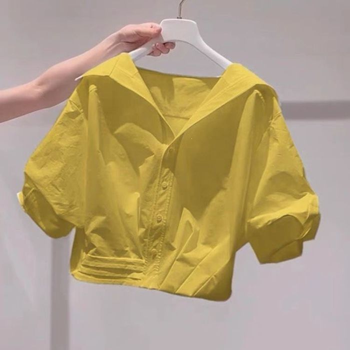 Women's French Style White Shirt Short Sleeved Versatile Light Luxury Design New Summer 2026_ecoleips.com