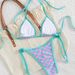 Women's Checkered Print Halter Bikini Set Quick-Dry Polyester Swimwear With Adjustable Straps For Beach Pool S-L Size_ecoleips.com