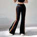 Voya Women's High-waisted Drapey Wide-leg Casual Pants, New Summer Straight Slim-fit American-style Cuffed Long Pants
_ecoleips.com
