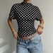 Summer New Women's Polka Dot Print Short Top T-Shirt Hot Girl Clothing_ecoleips.com