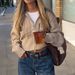 Women's Wool-Blend Long Sleeve T-Shirt – Minimalist Casual Top (White/Grey/Burgundy/Camel, S–XL)_ecoleips.com