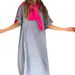 Women's Summer Style Loose Casual Solid Color Dress Short Sleeved Cotton And Linen Blend_ecoleips.com