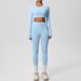Women's Clothing Solid Color Double Sided Sanded Breathable Tight Yoga Suit Sports Running Fitness Eight Piece Set_ecoleips.com