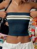 Women's Clothing Knitted Chest Wrap Tops Women's Contrasting Striped Tube Tops Hot Girls Tight Outer Wear_ecoleips.com