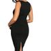 Women's Clothing Back Slit Sleeveless Hip Wrapped Midi Skirt Slim Fit Knitted Slimming Dress Sleeveless_ecoleips.com