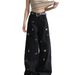 New Cleanfit Black Striped Puppy Straight-leg Versatile Curved Jeans For Men And Women, American High Street Style Pants_ecoleips.com