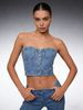 K Sexy And Fashionable Slim Fit Waist Cinched Short Denim Vest For Women_ecoleips.com