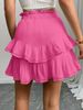 K Layered Cake Skirt, Half Skirt, High Waist, Solid Color, Mini Fashion Short Skirt For Women_ecoleips.com