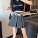 Women's High-Waisted A-Line Pleated Skirt Pants Irregular Design Casual Wide-Leg Hot Pants for Summer Sexy Suit Shorts_ecoleips.com