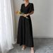 Aria Basics Aria Basics 2025 European And American Fashion Summer Elegant V-neck Long Evening Dress For Women_ecoleips.com