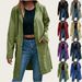 Women's Waterproof Hooded Trench Coat | Long Raincoat With Thickened PU Lining | Windproof Casual Outerwear ( S-XXXL)_ecoleips.com