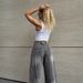 Cross-border American High Street Style Loose Wide-leg Denim Pants For Women, New Summer Design With Washed And_ecoleips.com