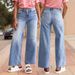 Women's Ripped Casual Loose Straight Leg Jeans Versatile Style Denim Pants_ecoleips.com
