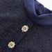 Navy Blue European American Syle Elegan Ladies' Oufi, New Auumn Foreign Rade Women's Op And Sain Long_ecoleips.com