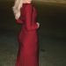 Elegant Long Sleeve Evening Dress – Slim Fit Round Neck Party Gown For Women_ecoleips.com