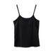 Tangge Summer High Heavyweight 19 Momme Smooth Elastic Ribbon Latex Chest Pad Mulberry Silk Camisole_ecoleips.com