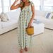 Bow Suspender Pleated Casual Dress Sexy Backless Hollow Out Summer Women's Dress Floral Print Swing Beach Maxi Dresses Vestidos_ecoleips.com