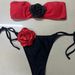 Women’s Clothing New Fashion Multi Color Flower Tube Top Sexy Split Swimsuit Bikini Bikini_ecoleips.com