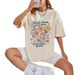 This Loose-Fitting T-Shirt Features A Fresh Summer Floral Print And Comes With A Label. It Can Be Sold Directly Through_ecoleips.com