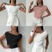 2026 Spring And Summer New Women's Clothing, Sexy Off-Shoulder Irregular Collar Small Vest Short Sleeve Top_ecoleips.com
