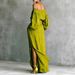 Women's Fashion Set Casual Off-Shoulder Top And Irregular Skirt Two-Piece Ensemble_ecoleips.com