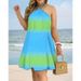 Women's Clothing Off Shoulder Halter Neck Tie Loose Women's Dress_ecoleips.com