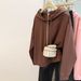 real-shot Women's New Fashion Stylish Korean-style Loose Thin Long-sleeve Hooded Sweatshirt Jacket_ecoleips.com