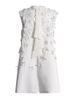 Elegant Stand Collar Short Dress For Women Sleeveless Beaded Three Dimensional Floral Details Sophisticated Loose Fitting New Style_ecoleips.com
