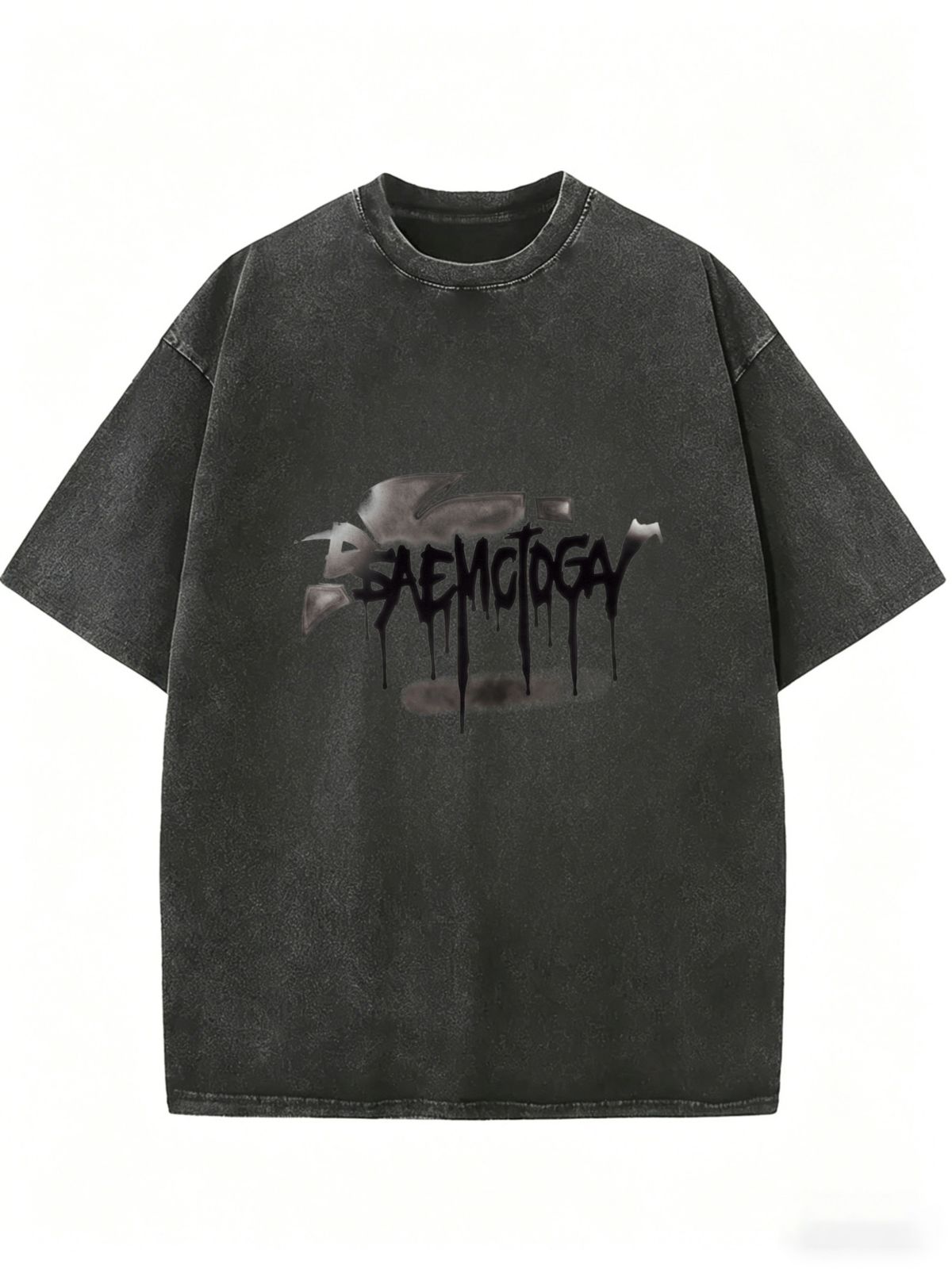 Vintage Washed Loose Tee For Women, Relaxed Short Sleeve T-Shirt For Casual Streetwear And Summer Activities_ecoleips.com
