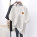 Women's Trendy Short Sleeve T-Shirt Korean Chic Design Unique round Neck Top Summer Fashion Distinctive Clothing_ecoleips.com