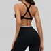 Women Back Cross Sports Bra High Waist Short Leggings Gym Fitness Matching Set_ecoleips.com